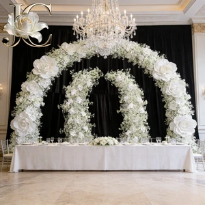 Wholesale Artificial Flower Arch Artificial Floral Arrangement Wedding Party Table Decoration