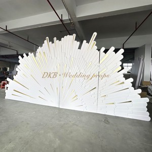 Low Price Custom Large White Acrylic Flower Backdrop Wedding Stage Church Backdrop Decoration Wedding Supplies