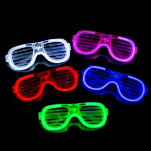 Luminous Bursting LED Fluorescent Fashion Plastic Disco Glasses for Parties and KTV-New Arrivals