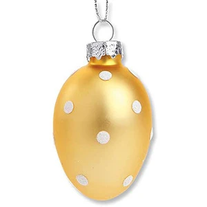 Wholesale Hanging Miniature Decorative Colorful Glass Easter Egg Ornaments Easter Crafts Eco-friendly