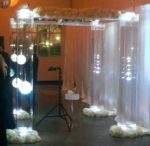 Transparent Acrylic Chuppah Huppah & Wedding Canopy Acrylic Arch Mandap