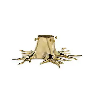 Root Design Gold Plated Metal Christmas Tree Stand Latest Design Modern Tree Stand for Christmas Tree Support