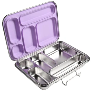 Aohea Modern Stainless Steel Leak-Proof Lunch Bento Box For Kids For Kitchen & Camping Food Storage & Container Use