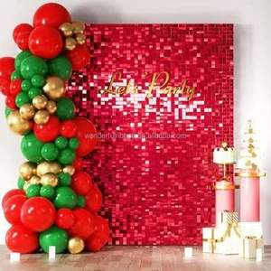 Wholesale Good Quality Birthday Decor Square Sequin Panels Birthday Wedding Shimmer Wall Beautiful Backdrop for Party