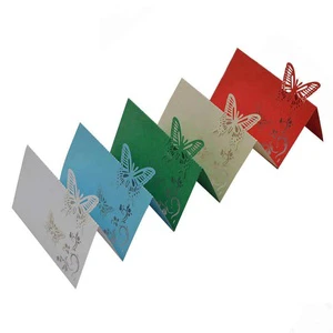 Butterfly Laser Hollow Seat Card Wooden Rectangle Baby Shower Birthday Party Table Name Place Cards Wedding Invitations
