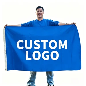 Custom Printing 3X5 Ft Double Sided Polyester Football Team Flags Banner With Logo Custom Print Business Flag