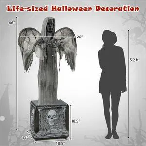 5.5 Foot Halloween Decorations with Fluttering Wings