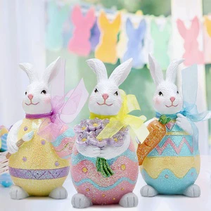 Easter Holiday Supplies Natural Resin Decorations Statue Modern Simple Desktop Customized Cross-border Spring Easter Cute Bunny
