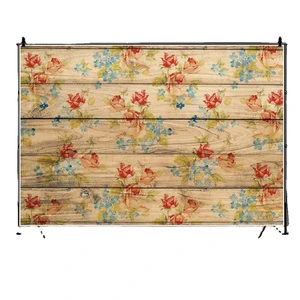 New Printed Wood Board Fresh Photo Props Photo Photography Background Cloth Decorative Banners Can Be Customized in Size