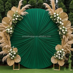 Wedding Stage Decoration Semicircle Event Wedding Backdrop Decoration Fan Shaped Arch Stand with Drapes