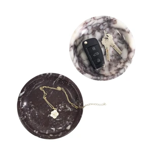 Marble Tray Jewelry Cosmetic Display Stand Modern Stone Fruit Dish Decor For Wedding Ramadan Home Office