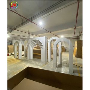 Customized Wedding Event Stage Decoration Acrylic Arch Set White Pvc Backdrop Stand for Party