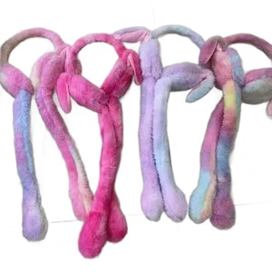 Factory Ear Move Rabbit Plush Earmuff Easter Festival Party Winter Light Bunny Ear Move Plush Headbands