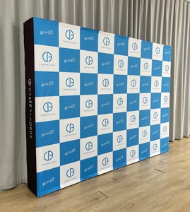 Custom Graphic Pop-Up Trade Show Exhibition Booth Tension Fabric Display Advertising Wedding Anniversary Party Backdrop Banner