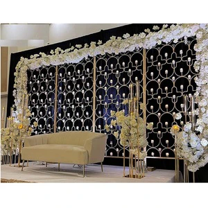 Lavish Wedding Stage Metal Candle Walls Decor Best Wedding Event Decor Candle Back-Wall Great Wedding Ceremony Candle Wall USA