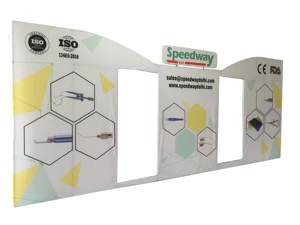 Custom Shape Sublimation Printing Portable Photo Booth Fabric Tension Trade Show Backdrop for Marketing