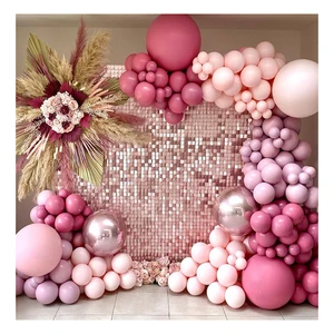Matte Rose Gold Color Square Sequin Shimmer Wall Pink & Flirty Theme Party Birthday CAKE Gorgeous Decoration Oh Wow Photo Booth