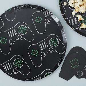 Hot Sale Video Game Party Decoration Set Gamers Birthday Cup Plates Napkin Party Supplies