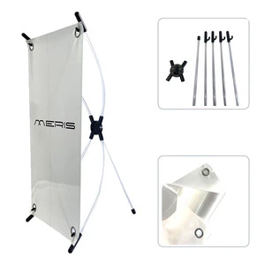 MERIS Banners With Logo And Stand Tabletop Mini X Pop Banner Stand Customized Weatherproof For Corporate Branding