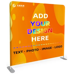 10ft 20ft 30ft Custom Logo Printed Advertising Stretch Pop up Wall Trade Show Display Banner Stands Tension Fabric Backdrops
