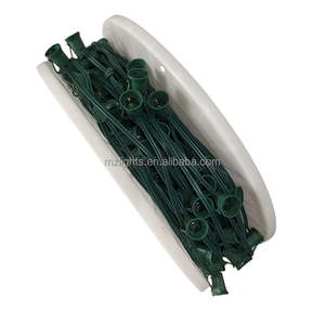 Outdoor 500FT Spool C9 Lights 12'' Space 500 Socket Christmas C9 Patio Roll Pack String Lights C9 Spool Cord Light