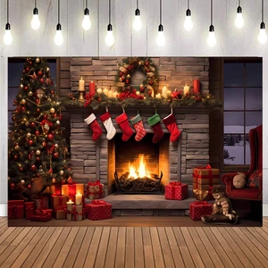 Custom Christmas Backdrop Banner Indoor Outdoor Various Holiday Party Advertising Themes Digital Printing Custom Flags Banner