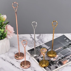 Modern Metal Table Number Holders-Different Sizes for Hotel Restaurant Wedding & Business Events-Stainless Steel
