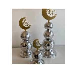 Eid Al-Fitr Minaret Tower Decor Silverware Islamic Spire Occasionware