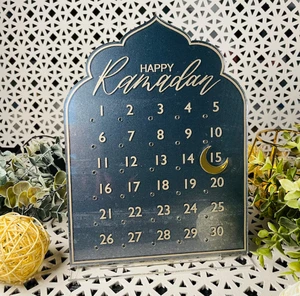 Wholesale Acrylic Magnetic Ramadan Calendar Festive Decor for Family/Office Celebrations Factory Direct Ramadan Party Supplies