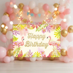 Custom Eco-Friendly Fabric Birthday & Diwali Banner Floral Butterfly Design for Women Girls' Parties-Personalized Backdrop Decor