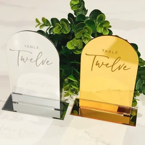 Decoration Seating Card Tabletop Arch Signs Blank RestaurantTable Number Stands Table Numbers Acrylic Wedding Decoration