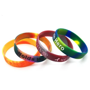 Cheap Custom Rubber Wristbands Custom Promotional Gifts and Events Silicone Wristbands Segmented Silicone Bracelets