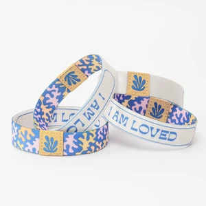 Custom Party Promotion Polyester Fabric Elastic Band Bracelet RFID Wristbands Sublimation for Gift