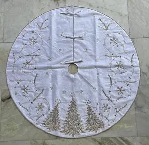 Stylish Christmas Tree Accessories Set Including Premium Skirt and Stand Perfect for Creating Luxury Holiday Atmosphere at Home