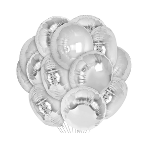 20 Pcs Silver 18 Inch Giant Aluminum Mylar Helium Balloons MF Brand Birthday Party Baby Shower Wedding Christmas Decorations