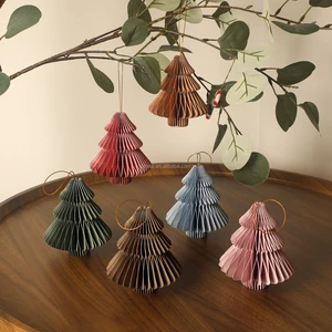 Eco-friendly Christmas tree ornaments with magnets Xmas foldable christmas tree decoration supplies