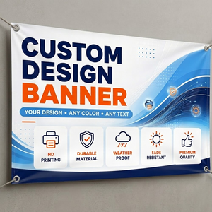 Large PVC Vinyl Banner Custom Heavy Duty Vinyl Digital Printed PVC Banner Indoor Outdoor Promotional Celebration Banner