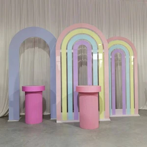 European Romantic Simple Elegant Professional Modern Outdoor Wedding Arch Event Decor Acrylic Photography Backdrop
