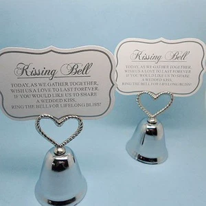 Heart Bell Seat Clip Wedding Supplies Metal Card Holder for Place Cards & Table Numbers