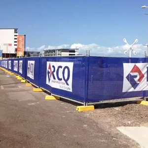 Custom Print Mesh Fabric Scaffold Wraps Eco-Friendly Mesh Temp Fence Outdoor Polyester Mesh Banner