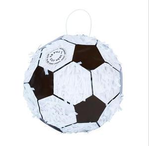 Three-Dimensional Football Shape Paper Pinata Handmade Biodegradable Kids Birthday Decoration Knocking Game Props for Child