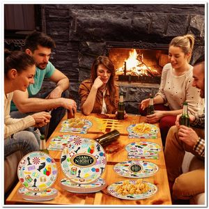 Game Night Plates and Napkins Casino Video Themed Party Supplies Custom Event Party Favor Set Birthday Decorations