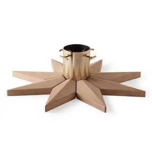 Flower Design Artificial Christmas Tree Stand 360 Degree Rotation Customized Color High Quality Metal Base for Christmas