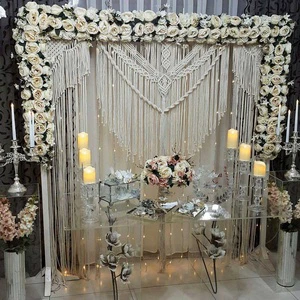Wedding Arch Backdrop Curtain Party Wall Tapestry Decoration Hanging Arch Wall Hanging for Wedding or Party