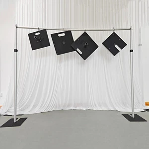 Adjustable Metal Backdrop Stand Kit Heavy-Duty Photo Studio Background Support System for Photography Live Stream Wedding Decor