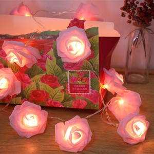 Wedding Christmas Decorations Reception Warm White 6M 40 Led Copper Rose Fairy Light Xmas Led Battery String Lights