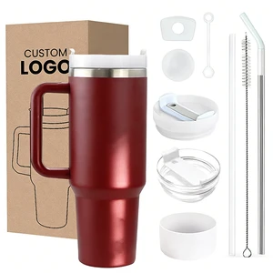 Insulated Tumbler Gift Set 40oz With Brush & Straw BPA-Free For Birthday Christmas