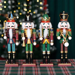 Retail 30cm Antique Pattern Christmas Soldier Nutcracker Dolls Traditional Xmas Decoration