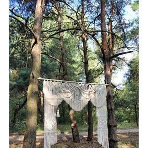 Bohemian Style Cotton Curtain Wedding Wall Hanging and Backdrop Decoration