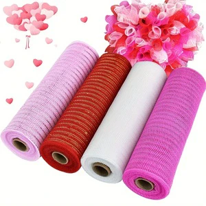 Xmas Decor Poly Burlap Mesh Roll for Christmas Decorative Wreath 10